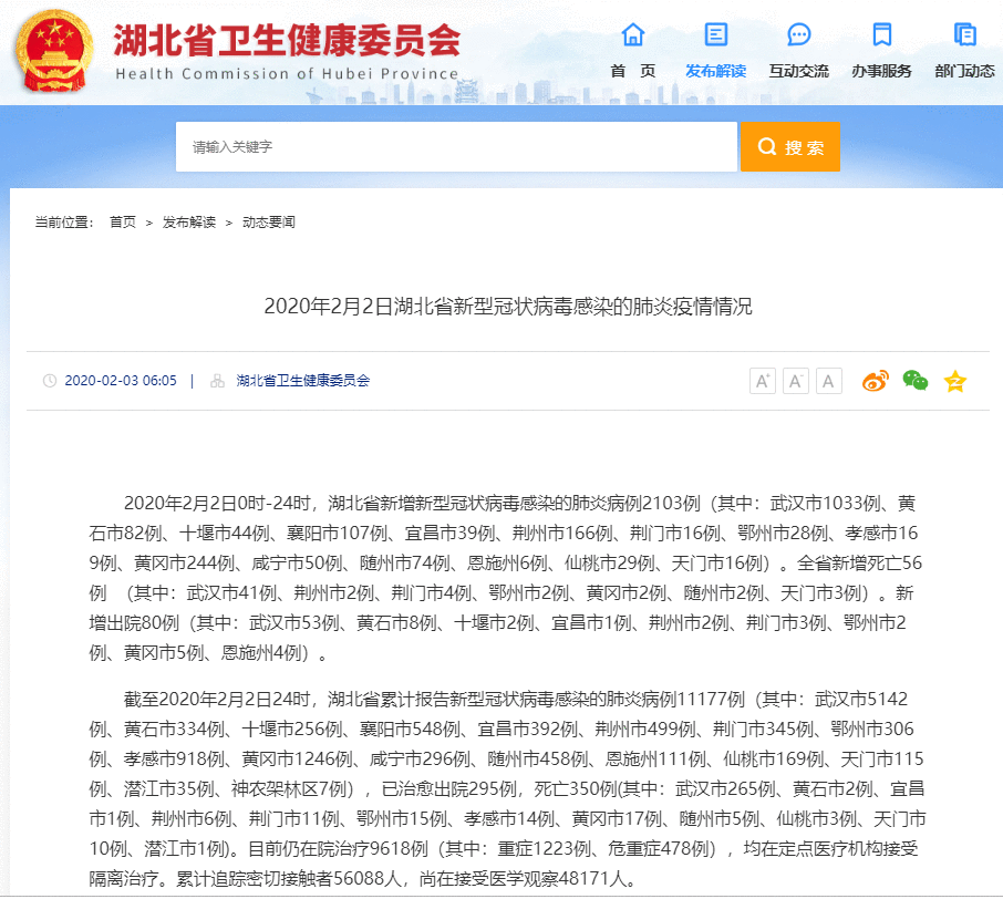 最新！全国确诊17205例，湖北新增2103例，累计确诊超万例