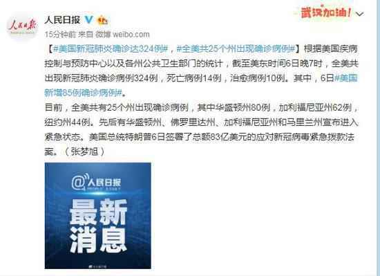 美国25州出现确诊怎么回事 美国25州疫情最新确诊病例有多少
