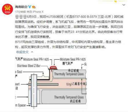 海航回应HU7380航班返航说了什么？HU7380航班为什么返航原因曝光