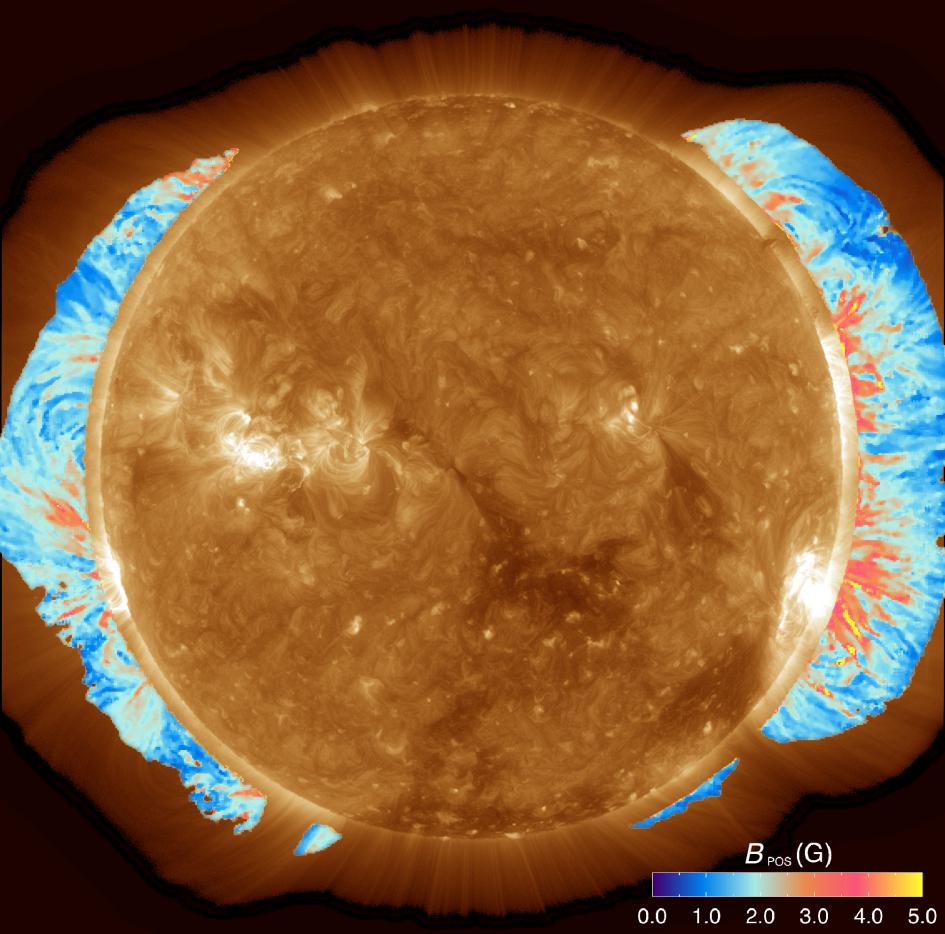 我国学者首次测量得到日冕磁场的全球性分布