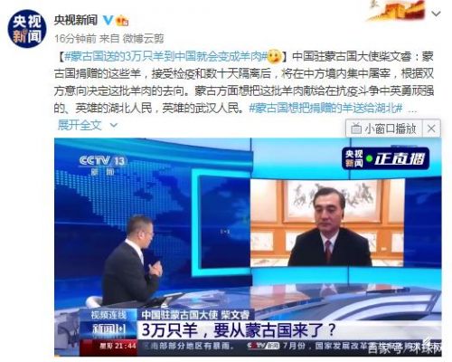 蒙古国送的3万只羊会变成羊肉怎么回事？蒙古国为什么送3万只羊