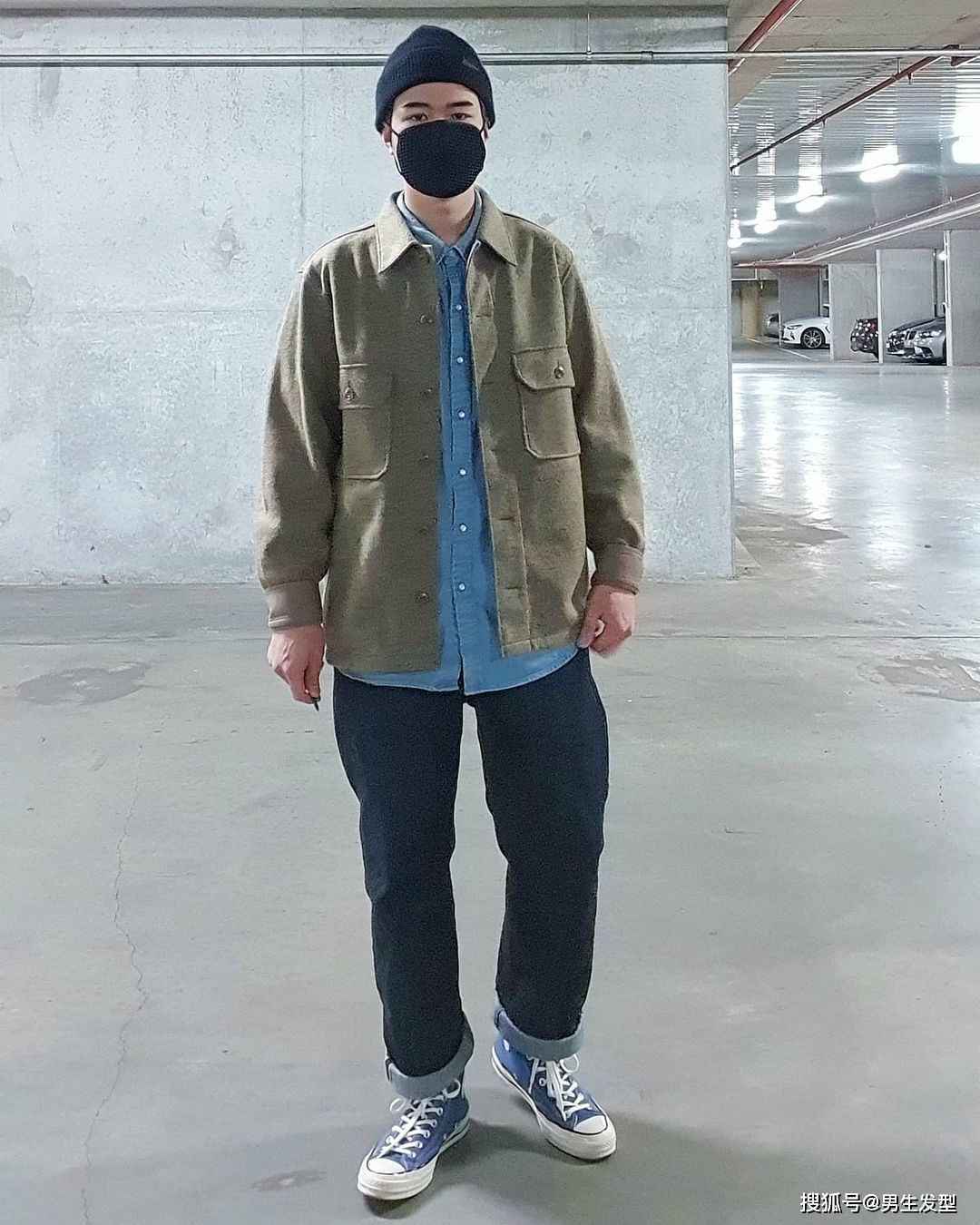 男生必会的“叠穿”技巧,外套衬衫这样搭配,颜值不高也很帅气