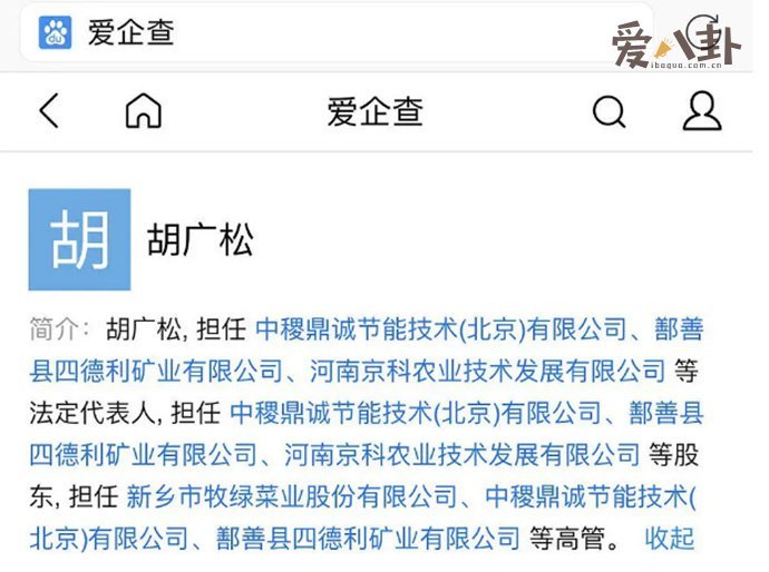 郑爽金主胡广松是谁？胡广松个人资料起底背景这么强！