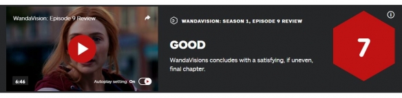 《旺达幻视》迎来大结局IGN7分 旺达终成绯红女巫