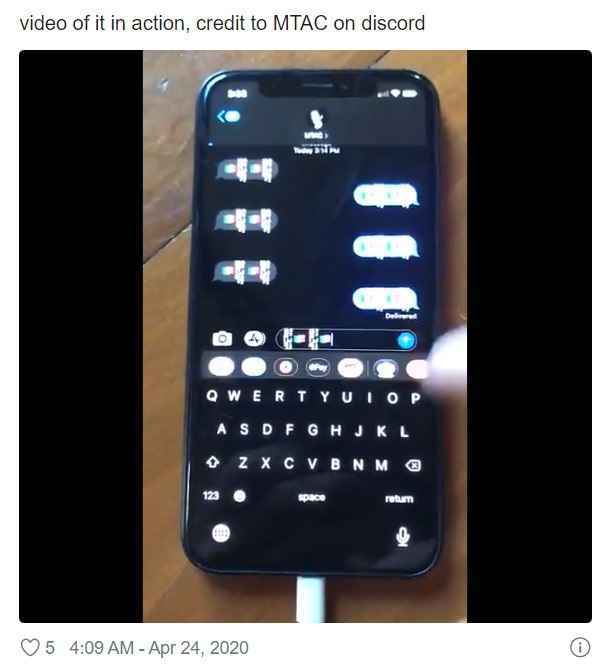 这串信德语文字会使苹果iPhone死机
