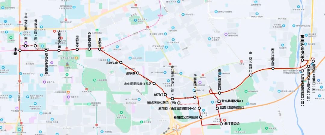 西安254路公交线路及站点 首末班时间每天几点